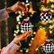12 Pieces Black and White Winter Balls Black and White Checkered Ball Ornament Farmhouse Christmas Hanging balls Ornaments with Buffalo Check Bow Christmas Tree Decor for Home